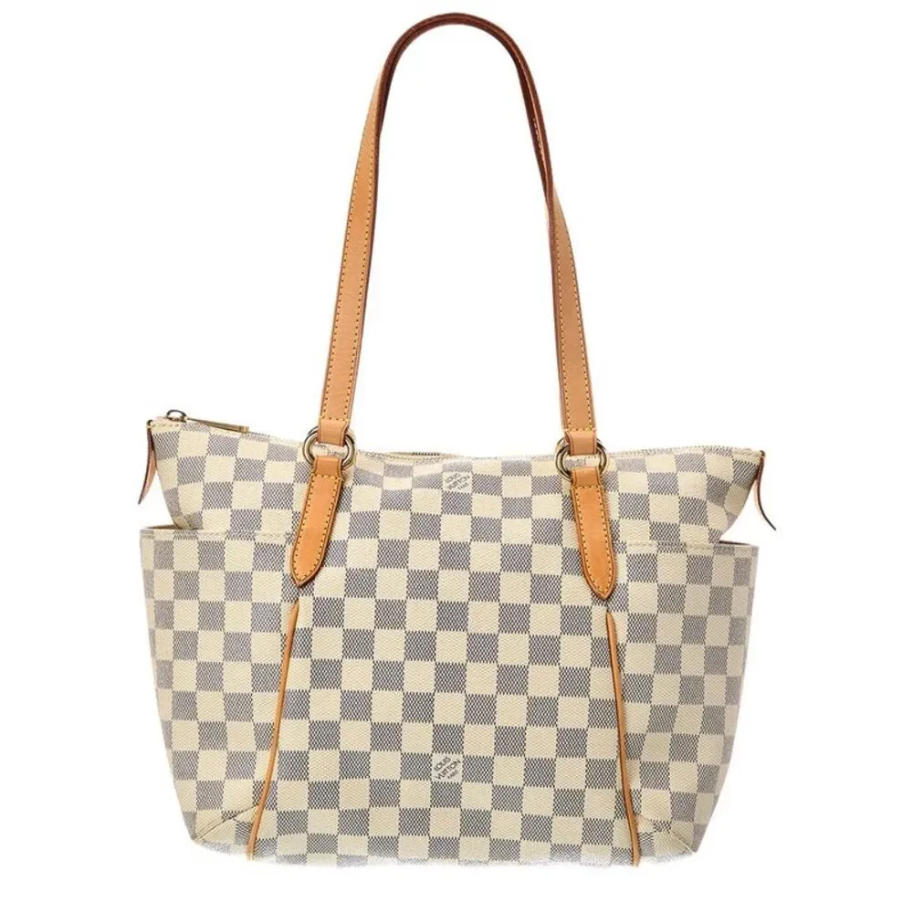 Louis Vuitton White Damier Azur Totally Pm (Authentic Pre-Loved)
